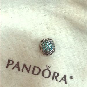 Pandora Teal Blue Pave Lights Crystal Charm